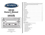 VR185 Owner's Manual - Jensen Marine Direct