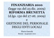 RIFORMA BRUNETTA - Provincia di Brescia