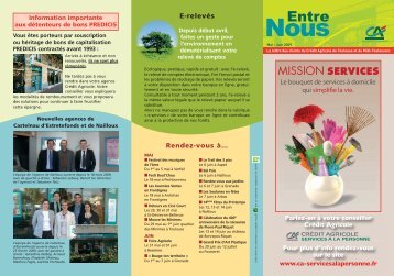MISSION SERVICES - Crédit Agricole Toulouse 31