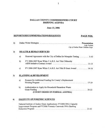 Transportation Major Capital Improvement Projects ... - Dallas County