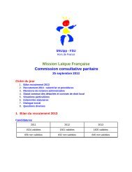 Compte rendu de la CCP MLF du 25 septembre - SNUipp