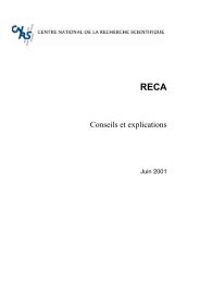 RECA - CNRS
