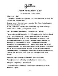 Past Commanders' Club - American Legion