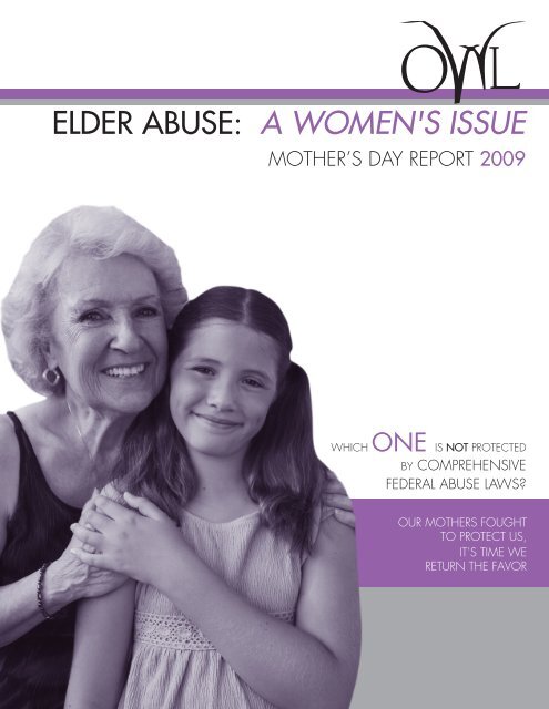 elder abuse: a women's issue - OWL-National Older Women's League