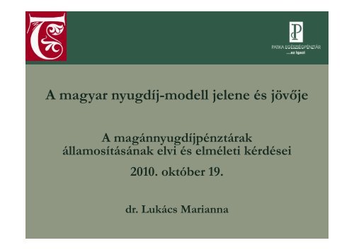 Napi GazdasÃ¡g konferencia, GondoskodÃ¡s a nyugdÃ­jas Ã©vekrÅl