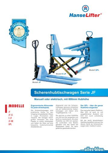 Scherenhubwagen (PDF, ca. 400kb) - HanseLifter