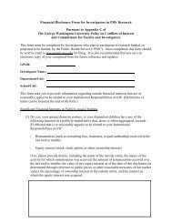 FCOI Supplemental Disclosure Form - George Washington University