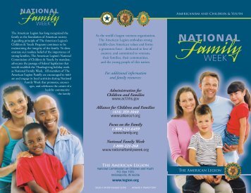 National Family Week brochure - The American Legion