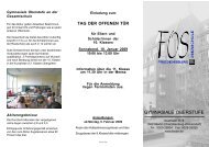 FOS Flyer Oberstufe - Friedensburg Oberschule Berlin