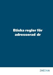 Etiska regler fÃ¶r adresserad direktreklam (ADR) - Swedma