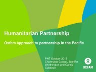 Session 14 - NGO Presentation - Oxfam - Pacific Humanitarian Team