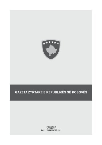 gazeta zyrtare e republikÃ«s sÃ« kosovÃ«s