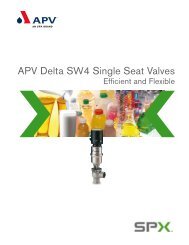 APV Delta SW4 Single Seat Valves - SPX