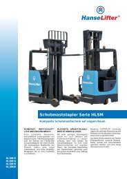 Elektro-Schubmaststapler Serie HLSM - HanseLifter