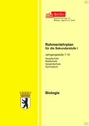 Rahmenlehrplan Biologie, Sekundarstufe I - Berlin.de