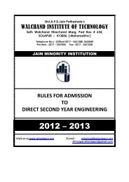 RULES FOR ADMISSION TO DIRECT SECOND ... - WIT Solapur