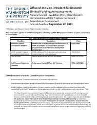 Office of the Vice President for Research Limited Funding ...