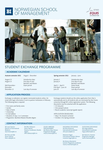 STUDENT EXCHANGE PROGRAMME
