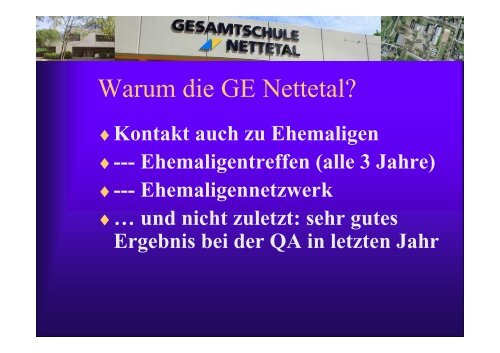 Die gymnasiale Oberstufe an der Gesamtschule Nettetal