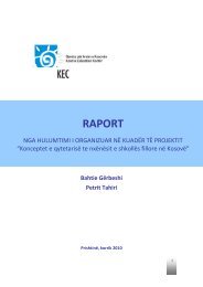 RAPORT - Qendra për Arsim e Kosovës
