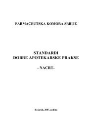 standardi dobre apotekarske prakse - Savez farmaceutskih ...