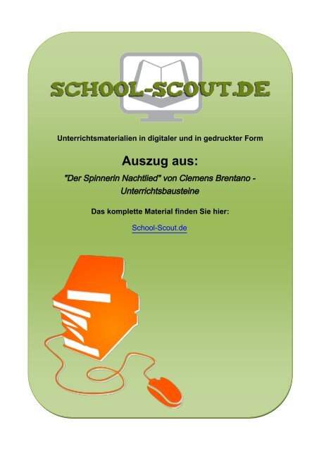 "Der Spinnerin Nachtlied" von Clemens Brentano ... - School-Scout