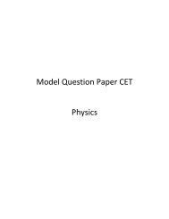 Model Question Paper CET Physics - WIT Solapur