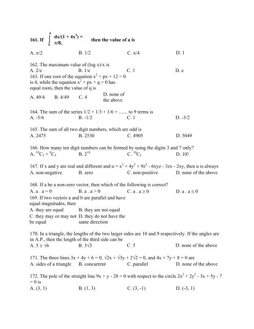 Model Question Paper CET Physics - WIT Solapur