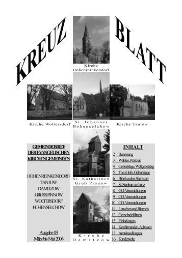 KREUZBLATT - Pfarrsprengel Hohenselchow