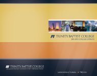 College Catalog - Trinity Baptist College