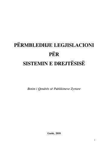 Permbledhje legjislacioni per sistemin e drejtesise