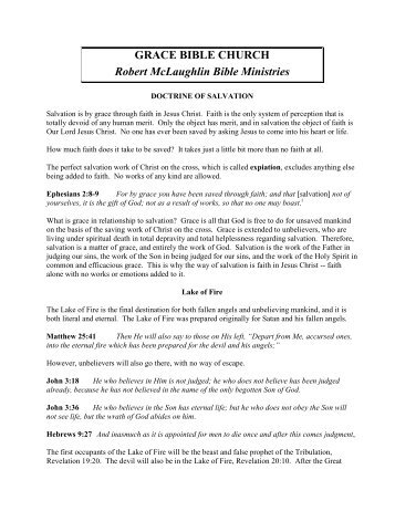 DOCTRINE OF SALVATION - Robert McLaughlin Bible Ministries ...