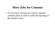 More Jobs for Commas lesson