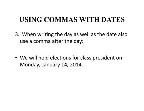 More Jobs for Commas lesson