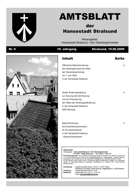 AMTSBLATT - Hansestadt Stralsund