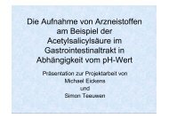 Die Aufnahme von Arzneistoffen am Beispiel der ... - sgs-straelen.de