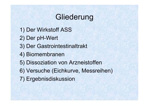 Die Aufnahme von Arzneistoffen am Beispiel der ... - sgs-straelen.de