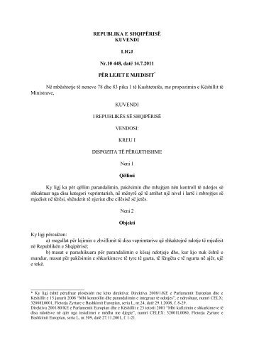 për lejet e mjedisit - Riciklimi.al