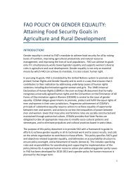 FAO Gender Policy – Annotated Outline