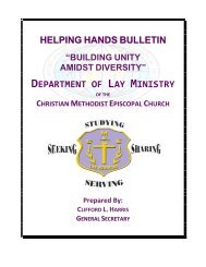 Building Unity Amidst Diversity - Christian Methodist Episcopal Church