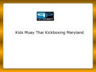 Kids Muay Thai Kickboxing Maryland