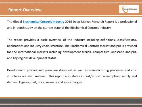 New Report on Global Biochemical Controls Industry Research 2015