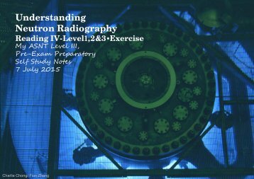 Understanding Neutron Radiography Reading IV-Part1