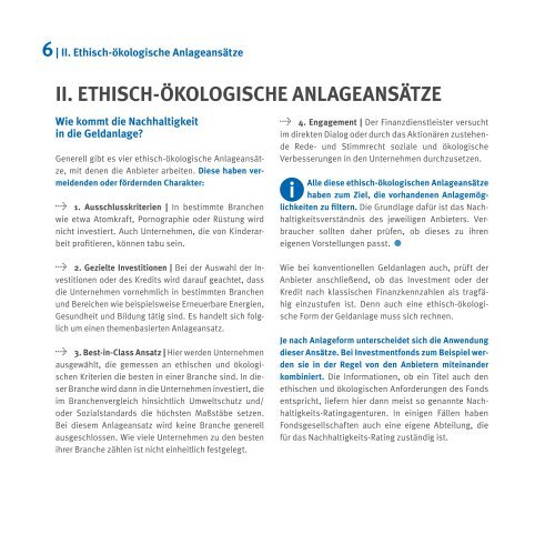 Ethisch-ökologische Geldanlagen