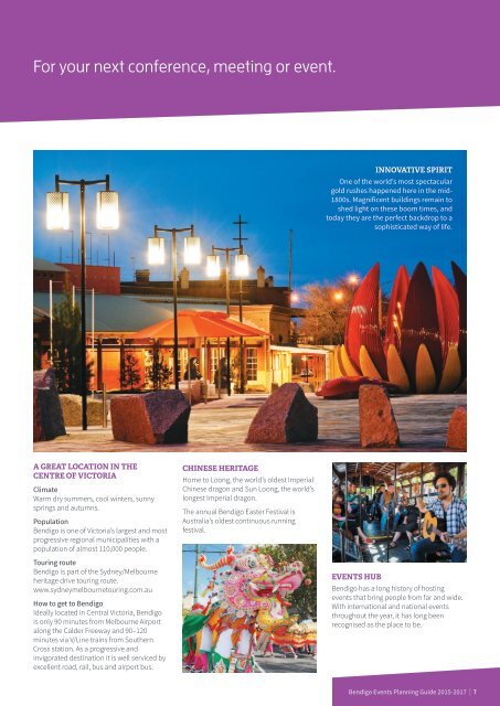 Bendigo Events Planning Guide