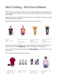 Men's Clothing Online Shopping from Infibeam's