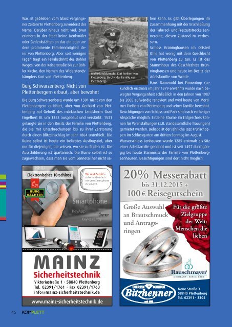 Komplett - Das Sauerlandmagazin Juni 2015