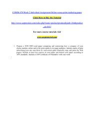 COMM 470 Week 2 Individual Assignment Online versus print marketing paper