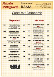 mittagskarte neufahrn - Restaurant Rama