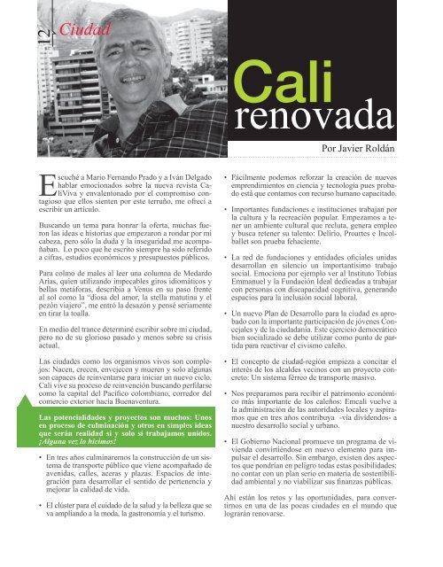 Revista CALIVIVA Edicion No. 003